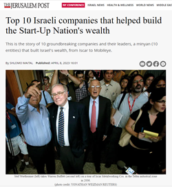 Top 10 Israeli companies that helped build the Start-Up Nation